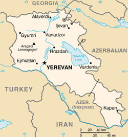 Mapa da Armênia