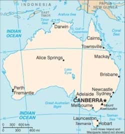 Mapa da Austrália