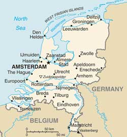 Mapa dos Países Baixos