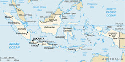 Mapa da Indonésia